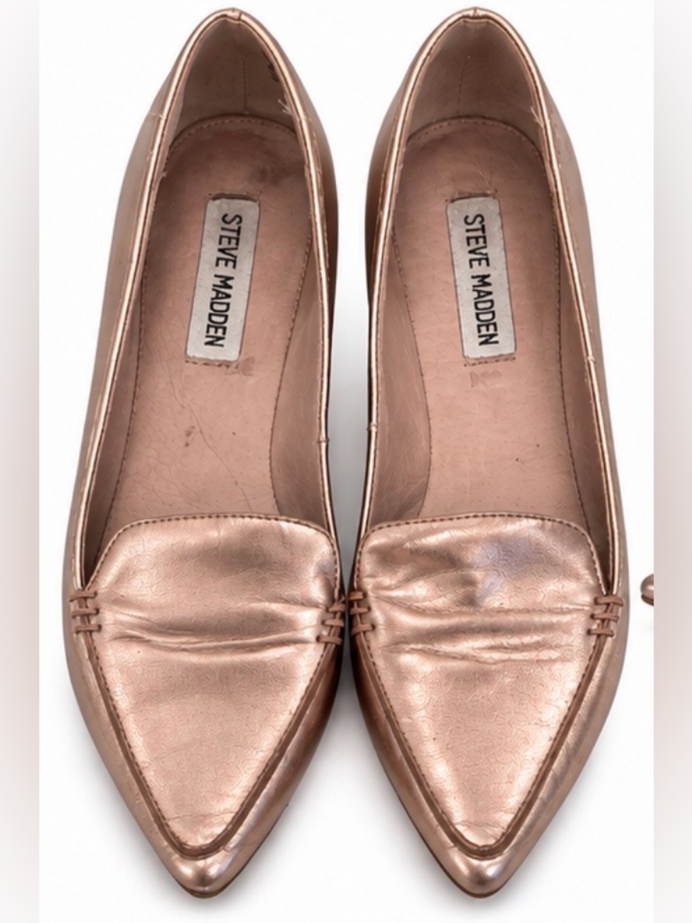 Steve Madden Metallic Rosepoint Pointed-Toe Flats